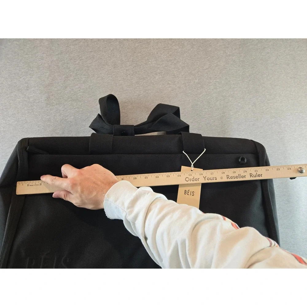 BEIS The Garment Duffle Bag Unisex Black 2-in-1 Travel Weekender NEW NWT
